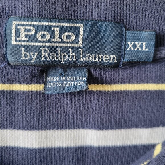 Polo Ralph Lauren Vintage 90’s Classic Fit, Textured Knit Striped Short-Sleeve - Picture 4 of 6